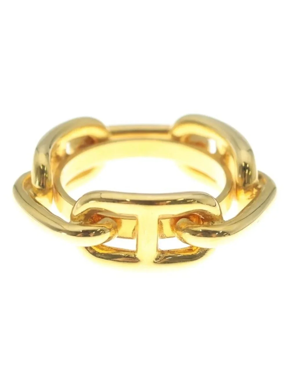 Hermes Chaine D'ancre Scarf Ring Gold